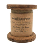 Antique New England Electrical Works Spool of Copper Magnet Wire with Original Label 