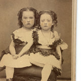 Young Divas with Ringlets and Wrapped Arms, A.H. Lane Waldoboro Maine CDV, c. 1870-80s