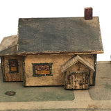 Tabletop Neighbors: Pair of Folk Art Houses on Platform