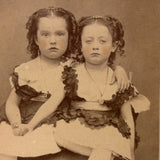 Young Divas with Ringlets and Wrapped Arms, A.H. Lane Waldoboro Maine CDV, c. 1870-80s