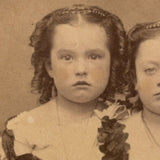Young Divas with Ringlets and Wrapped Arms, A.H. Lane Waldoboro Maine CDV, c. 1870-80s