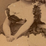 Young Divas with Ringlets and Wrapped Arms, A.H. Lane Waldoboro Maine CDV, c. 1870-80s
