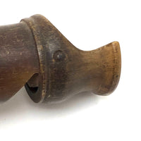 Finely Carved 19th C. Horn Pea Whistle with Inset Wood Mouthpiece 