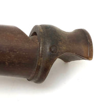 Finely Carved 19th C. Horn Pea Whistle with Inset Wood Mouthpiece 