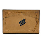 Soft Blue Hills and Radiant Yellow Sky Reflected in Water, Lovely Earlyish 20th C. Watercolor in Original Frame