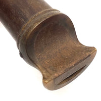 Finely Carved 19th C. Horn Pea Whistle with Inset Wood Mouthpiece 