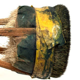 More Gorgeous Old Japanese Brushes: Large Pair, Yellow and Orange Wraps