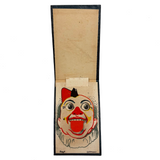 1920s German "Toilettez" Flip Open Surprise Clown with Mechanical Tongue