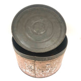 CAKE, Perfectly Pink (Marie Antoinette-esque) 10 Inch Antique Stencil Painted Tin