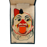 1920s German "Toilettez" Flip Open Surprise Clown with Mechanical Tongue