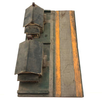 Tabletop Neighbors: Pair of Folk Art Houses on Platform