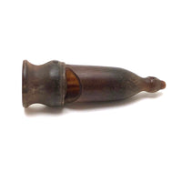 Finely Carved 19th C. Horn Pea Whistle with Inset Wood Mouthpiece 