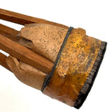 More Gorgeous Old Japanese Deer Hair Brushes: Set of Three, Green, Orange, Pink