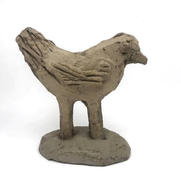 Charming Vintage Cement Folk Art Garden Bird!