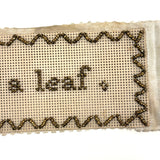 We All Do Fade As a Leaf, Mid 1800s Gold Beaded Punch Paper Embroidery on Silk Ribbon