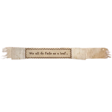 We All Do Fade As a Leaf, Mid 1800s Gold Beaded Punch Paper Embroidery on Silk Ribbon
