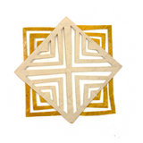 Perfect Gem: 19th Century Cut and Folded Two Tone Paper Diamond