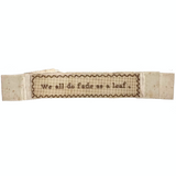 We All Do Fade As a Leaf, Mid 1800s Gold Beaded Punch Paper Embroidery on Silk Ribbon
