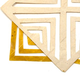 Perfect Gem: 19th Century Cut and Folded Two Tone Paper Diamond