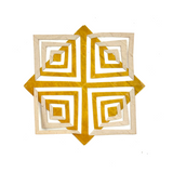 Perfect Gem: 19th Century Cut and Folded Two Tone Paper Diamond