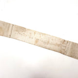 We All Do Fade As a Leaf, Mid 1800s Gold Beaded Punch Paper Embroidery on Silk Ribbon