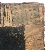 Charming 1889 Wire-Hinged Wooden Box with Hand-sewn, Embroidered Piecework Decoration