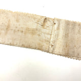 We All Do Fade As a Leaf, Mid 1800s Gold Beaded Punch Paper Embroidery on Silk Ribbon