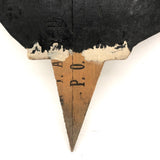 SOLD Black and White Old Folk Art Crate Wood Garden Cat