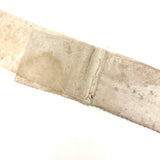 We All Do Fade As a Leaf, Mid 1800s Gold Beaded Punch Paper Embroidery on Silk Ribbon