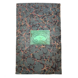 Antique Hand-marbled Alphabet Ledger Turned Lace Making Instruction Scrapbook with Samples