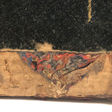 Charming 1889 Wire-Hinged Wooden Box with Hand-sewn, Embroidered Piecework Decoration