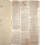 Antique Hand-marbled Alphabet Ledger Turned Lace Making Instruction Scrapbook with Samples