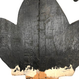 SOLD Black and White Old Folk Art Crate Wood Garden Cat