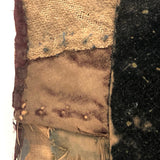 Charming 1889 Wire-Hinged Wooden Box with Hand-sewn, Embroidered Piecework Decoration