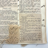 Antique Hand-marbled Alphabet Ledger Turned Lace Making Instruction Scrapbook with Samples