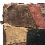 Charming 1889 Wire-Hinged Wooden Box with Hand-sewn, Embroidered Piecework Decoration