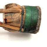 More Gorgeous Old Japanese Deer Hair Brushes: Set of Three, Green, Orange, Pink