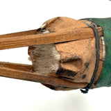 More Gorgeous Old Japanese Deer Hair Brushes: Set of Three, Green, Orange, Pink