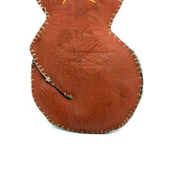 Wonderful Old (Hardened) Oil Cloth Cat  with Embroidered Face, Ex. Pat Hatch Collection