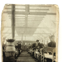 Long Aisle, Rows of Beds, Heads Turning, Much Handled, Super Atmospheric Old Photo