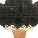 SOLD Black and White Old Folk Art Crate Wood Garden Cat