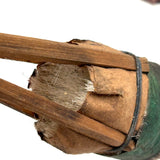 More Gorgeous Old Japanese Deer Hair Brushes: Set of Three, Green, Orange, Pink