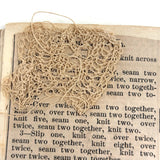 Antique Hand-marbled Alphabet Ledger Turned Lace Making Instruction Scrapbook with Samples