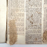 Antique Hand-marbled Alphabet Ledger Turned Lace Making Instruction Scrapbook with Samples