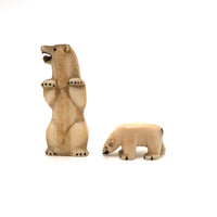 Sweet Small Inuit Eskimo Carved Tusk Polar Bear 