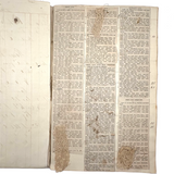 Antique Hand-marbled Alphabet Ledger Turned Lace Making Instruction Scrapbook with Samples