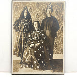 Playing Card Dress, Star and Moon Hats, Wonderful Original Victorian Portrait of a Dramatic Trio