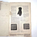 Antique Hand-marbled Alphabet Ledger Turned Lace Making Instruction Scrapbook with Samples