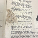 Antique Hand-marbled Alphabet Ledger Turned Lace Making Instruction Scrapbook with Samples