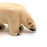 Sweet Small Inuit Eskimo Carved Tusk Polar Bear 